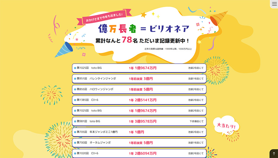 宝くじのビリオネア